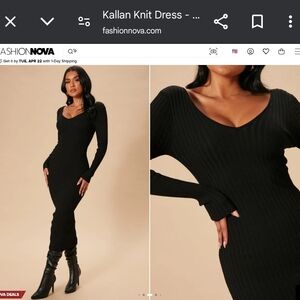 Black Knit Dress